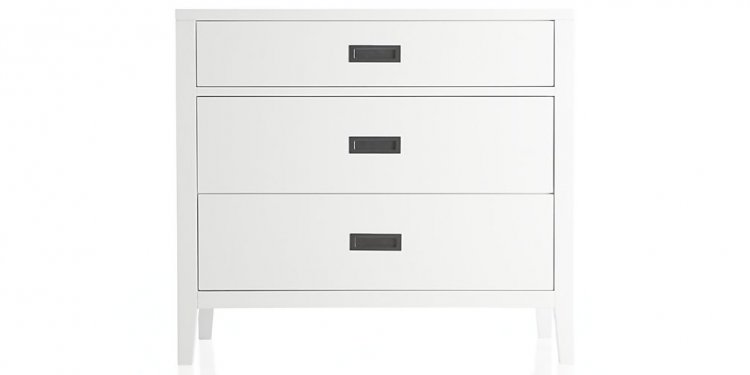 Arch White 3-Drawer Chest