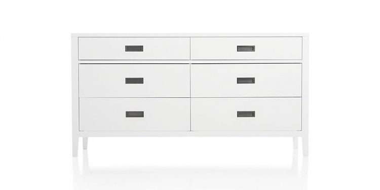 White 6-Drawer Dresser