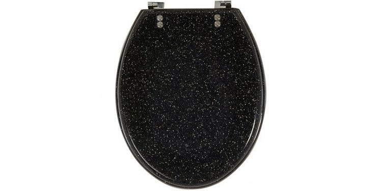 Glitter Toilet Seat - Black