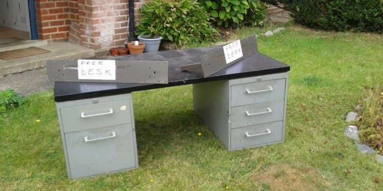 Large Metal Desk with drawers