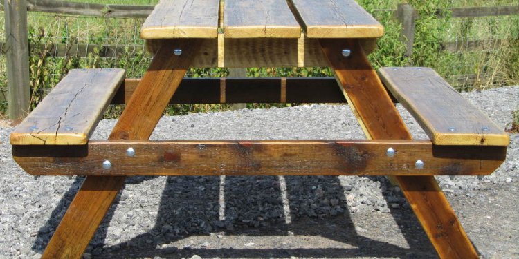 Picnic table made from