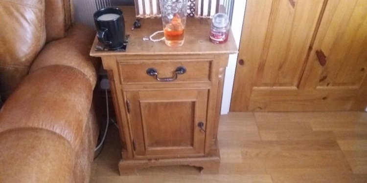 Solid Antique Pine Side Table/