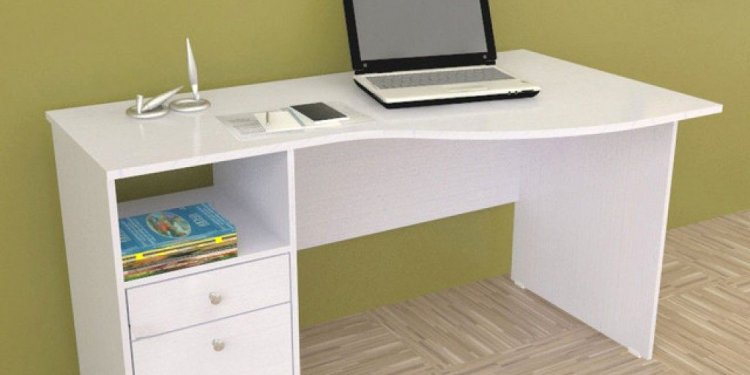 White Desk With Drawers On