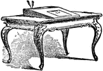 An old-fashioned desk.