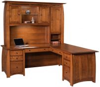 Coronado L-Desk with Hutch