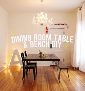 dining room table and bench DIY