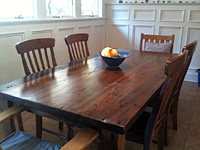 Thick Plank Rustic Wormy Chestnut Farm Table