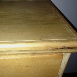 New top on antique pine dresser