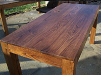 Reclaimed Wood Parsons style table