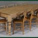 Pine tables and chairs