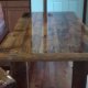 Reclaimed Wood Dining Table with Bench