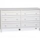 Six Drawer White Dresser