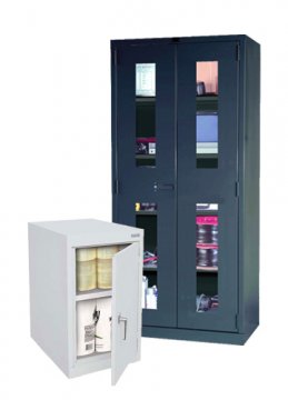 See-Through and Counter Height Storage Cabinets