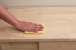 Tack Cloth on Sanded Desk