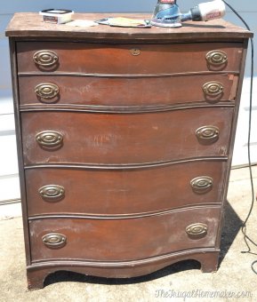 Tall dresser before Tall dresser before