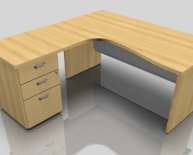 Desk with File Cabinet Drawer