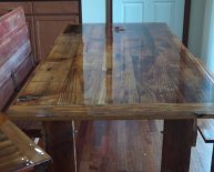 Reclaimed Wood Dining Table with Bench