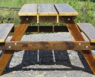 Reclaimed wood Picnic Table