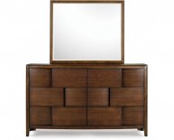 Six Drawer Dresser with Mirror