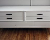 White Dresser with Blue drawers