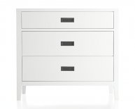 White three Drawer Dresser