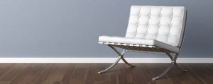 White Barcelona chair