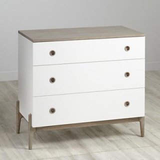 Wrightwood Grey Stain and White 3-Drawer Dresser