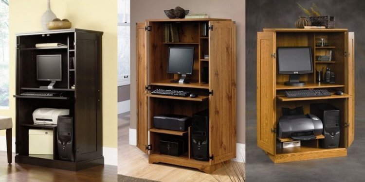 Computer Armoire with Fold out Desk