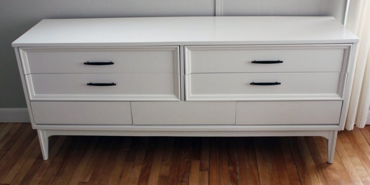 White Dresser with Blue drawers