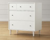 White Four Drawer Dresser