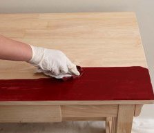 Working Desk Stain into Wood Grain